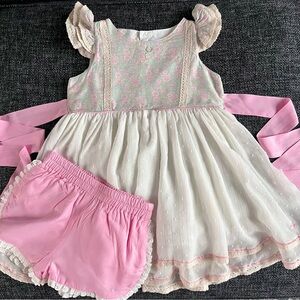 Love & Grow Girls Cherry Blossom Emery Tunic and Bloomer Set Size 7